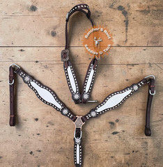 White Croco Tack Set | Western Horse Tack Set