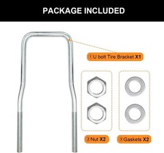 Trailer Spare Tire Mount Bracket Ubolt Tire Carrier Holder Fit For Side Mount 4