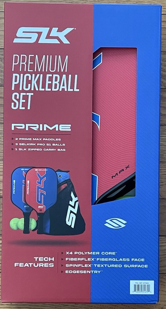 Selkirk SLK Prime Max Pickleball Set Carry Bag 3 Balls 2 Paddles, NEW