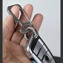 Titanium Alloy EDC Outdoor Type D Porable Car Keychain Horseshoe Buckle Hanging