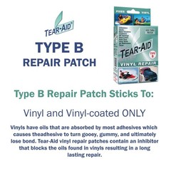 TEAR-AID Vinyl Repair Kit, Type B Clear 1 Pack, (Pack of 1)