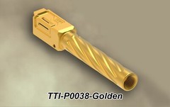 TTI AIRSOFT P0038-GOLDEN TM G17 G18 Gen3 WE G-series Fixed Outer Barrel Type B