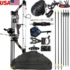 Compound Bow Fishing Combo Kit 20-70 LBS Hunting Bow with Bowfishing Arrow &Reel
