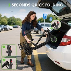 8.5inch Electric Scooter with Seat & Basket, 15-17miles Max Range,19mph ESCOOTER