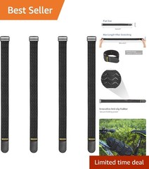 Durable Elastic Cinch Straps – Adjustable, Anti-Slip 4 Pack, 24″x2″ for All Uses