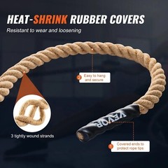 VEVOR 1″x100FT Gym Climbing Rope Fitness Strength Training Rope Home Exercise