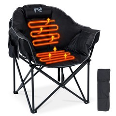 SLSY Oversized Heated Camping Chair Patio Lounge Chairs with 20000mAh Power Bank
