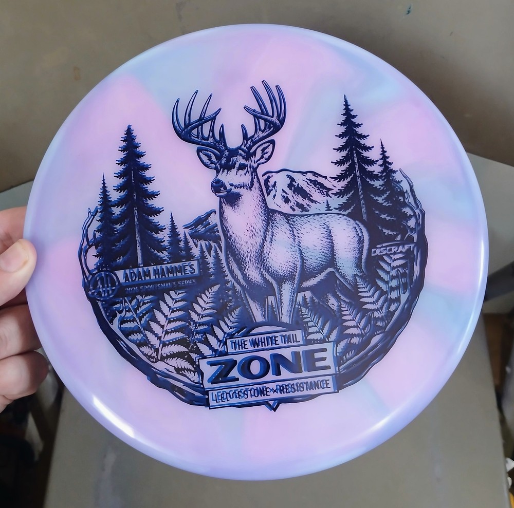 Discraft WHITE TAIL Zone 🦌 Adam Hammes Deer 🫎 New Z Swirl Double Stamp 175