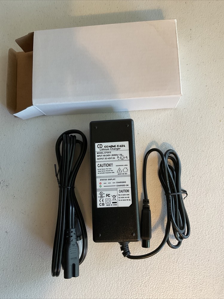 Coming Data Lithium Charger CP3615 Input 100-240v .50/60 Hz Output 42V/1.5A
