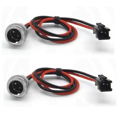 2PC 3 Pin 2 Male Plug 2 Wire Hoverboard Charging Ports For Scooter Charger Cable