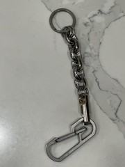 EDC Titanium Short Front Pocket Fat Link Wallet Chain, Keychain 8-3/8”