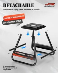 Dirt Bike Stand,Universal Detachable Powder Coated Anti Slip Off Road black