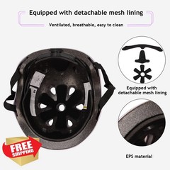 Kids Bike Helmet Set Skateboard Knee Pads – Kids Helmet Elbow Pads Wrist Guar…