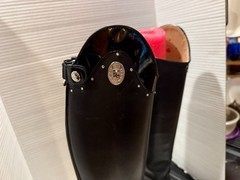 Enrice Romitelli Italian Dressage Riding Boots BLACK LADIES 38 BLING ZIPPERS