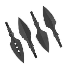 3PCS Archery Hunting Broadheads Arrowheads Screw Points Traditional Bow Crossbow
