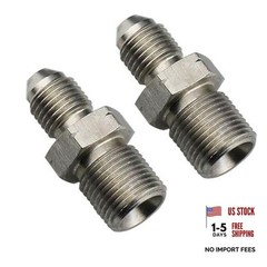 2 Pack Stainless Steel Male Flares -3 AN to M12 x 1.0 – 2 Pack