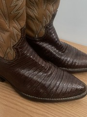 Dan Post Brown Leather Western Cowboy Boots Pointed Toe Stitched Shaft 9