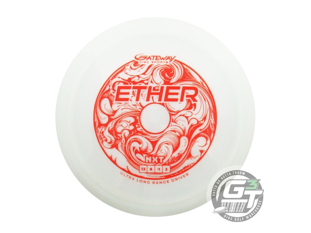 NEW Gateway NXT Ether 172g White Red Stamp A Distance Driver Golf Disc