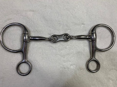 KMSS French Baucher Bit 5″ Hanging Cheek French Link Snaffle Excellent Condition