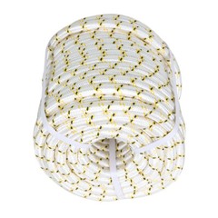 3/4 Inch 24 Strand Braided Rope 150 Ft (White, Yellow, Black) Rigging Rope 44 KN