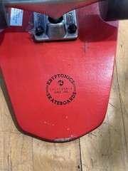 Kryptonics CALIFORNIA Skateboards Gray & Red EST 1965 FAST RELIEF 23 in. long