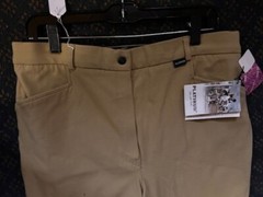 PLATINUM Ladies BREECHES Sz 34″ waist * Lt. Tan Cotton Blend 4 Way Stretch NEW