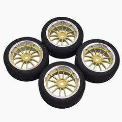 Shaluoman 4Pcs 1/10 7.1 inches x x 1.2 inches, Black and Gold