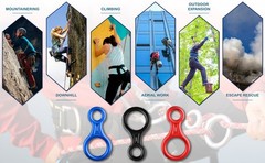 Rescue Figure 8 Descender, 35kN 50kN Aluminum Rappelling Belay Gear Climbing