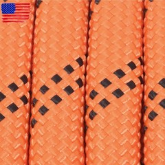 Orange Black 1/2 in ×220′ 48 Stranded Braided Rope Breaking Strength 5174 Pounds