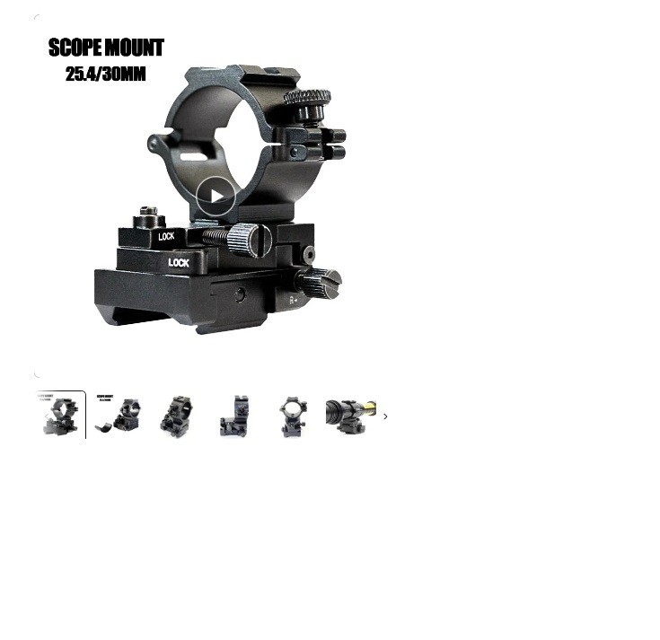 Laserspeed adjustable ring mount for 30mm/25mm Picatinny rail