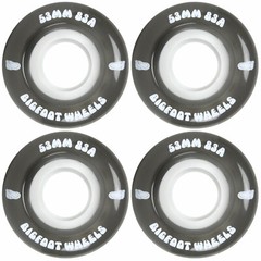 Bigfoot Skateboard Wheels 53mm 83A Soft Cruiser Filmer Wheels Black (Set of 4)