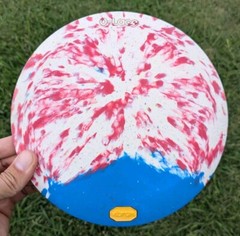 Vibram OLace Disc Golf 175g M Rubber Medium Firm Red White Blue O Lace