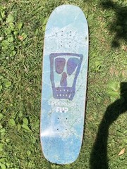 New Flip Lance Mountain Vato Pool Shaped Skateboard Deck 9 Blue Plaster Crusty