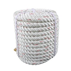 1inch × 120FT High Strength Braided Rope Breaking Strength 3400 Pounds White Red