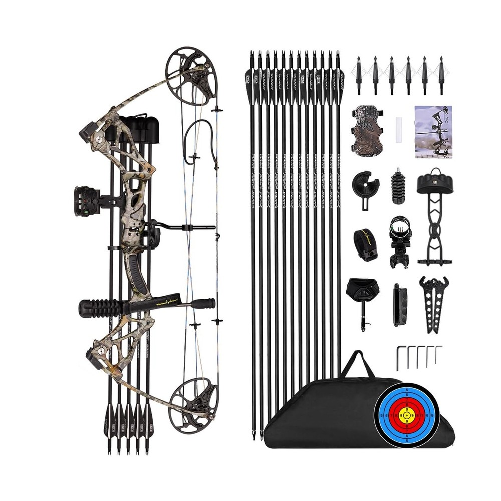 Compound Bow Package for Adults and Teens, 0-70 Lbs Draw Weight,23.5″-31″ Dra…