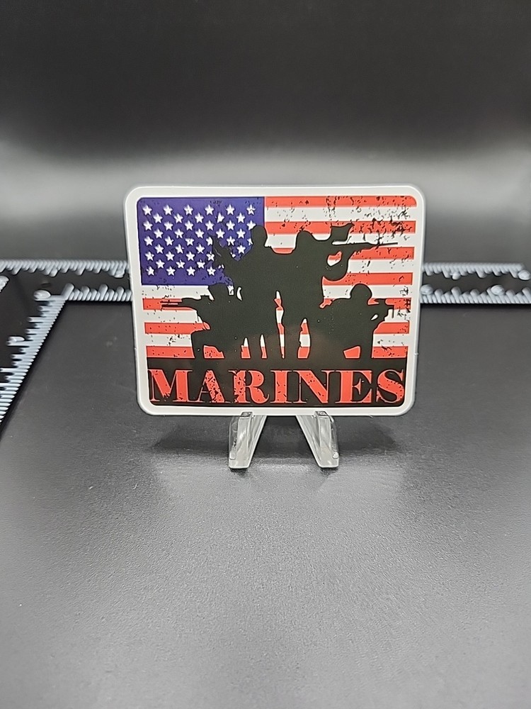 America American Flag USA Marines Patriotic Sticker