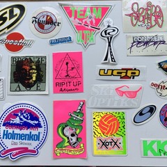 vtg 80’s 90’s Surf Skate Snowboard stickers LOT, Toxic, Spitfire, warp etc