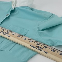 Ovation Womens Teal Equestrian Show Shirt Short Sleeve Cotton Blend Size 8