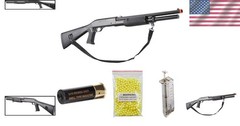 Reliable Airsoft Shotgun with Metal Frame and Polymer Components for Durability
