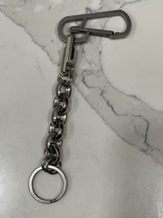 EDC Titanium Short Front Pocket Fat Link Wallet Chain, Keychain 8-3/8”