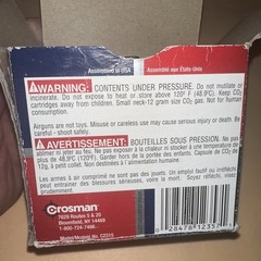 (#N64).Crosman 12g Powerlet CO2 Cartridges Standard Packaging 35 Count Preowned