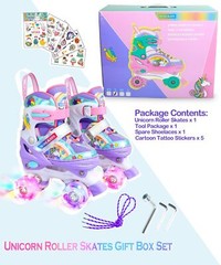 4-Pejiijar Rainbow Unicorn Kids Roller Skates for Girls Toddler Ages 2-4 5-8 …