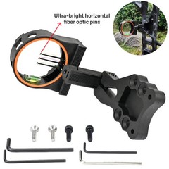 3 Pin Adjustable Archery Bow Sight with Level Bubble for Compound Recurve Bow