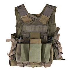 Shooters Gate Deluxe Paintball Vest, Drop Leg Carrier & Range Bag Set – FDE