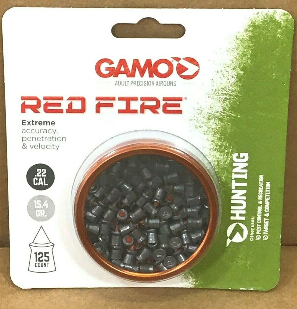 Gamo 632270454 RED FIRE PELLETS .22 CAL. TINS OF 125 – C17