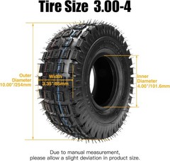 3.00-4 260 x 85 10×3 9×3.50-4 Tires Knobby Tread Tube Kit For E300 E325 Go kart