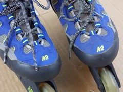 K2 Ascent Roller Blades Women’s US 7.0 Inline Skates blue gray Softboot Lace