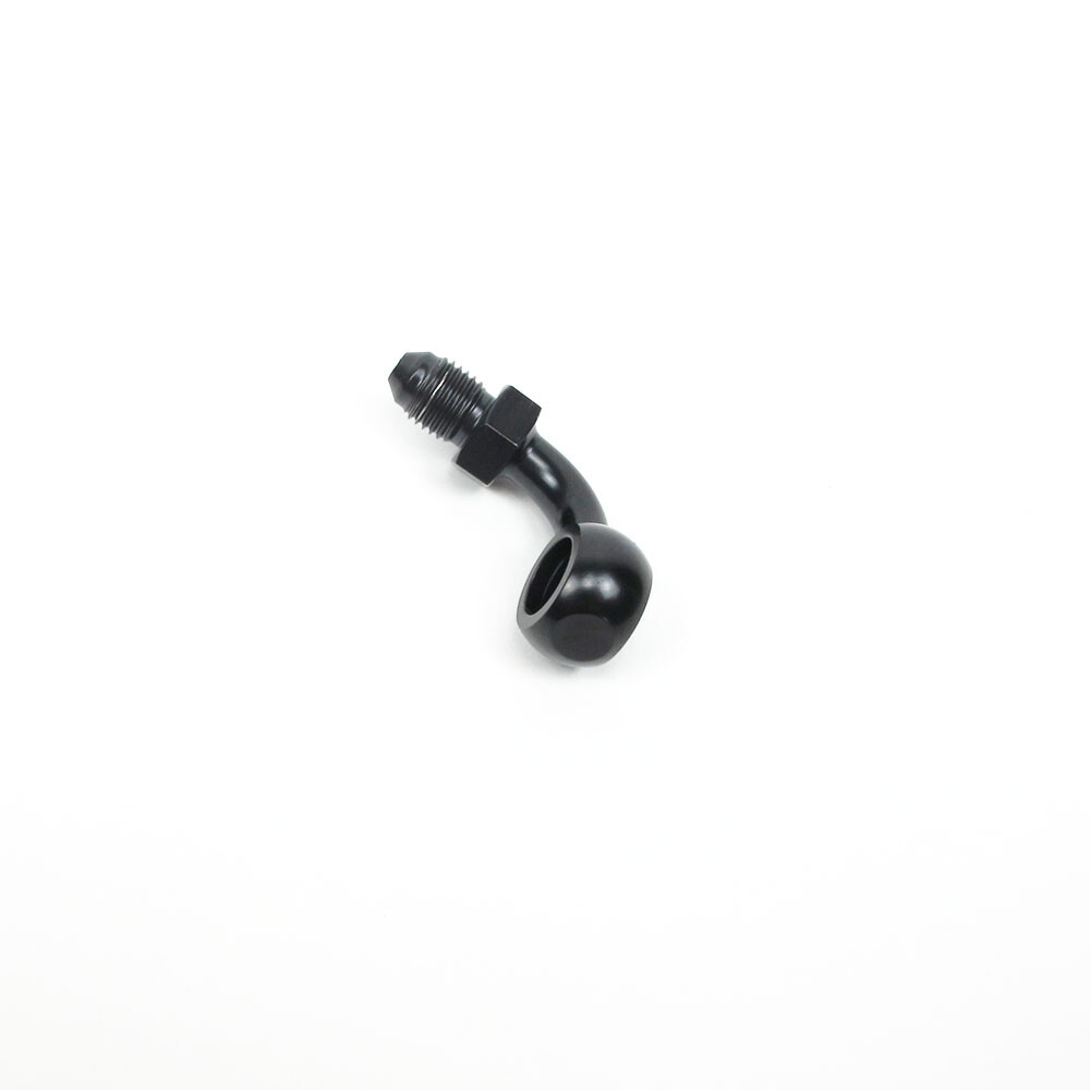 90 Degree Brake Line Fitting AN3 Male Banjo for Harley Dyna Softail Touring XL