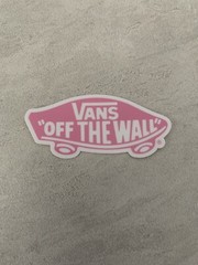 VANS Off The Wall 3” Inch Skateboard Sticker Baby Pink Decal Waterproof Vinyl