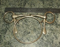 Stainless Steel Used 5 inch Snaffle Ring Bit with half cheek